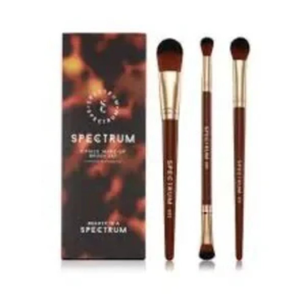 Spectrum 3 Piece Make-Up Brush Set NIB